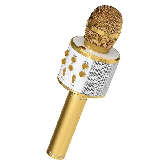 5Core Wireless Karaoke Microphone Bluetooth Mic Portable Handheld Microfonos Inalambricos GOLD-0